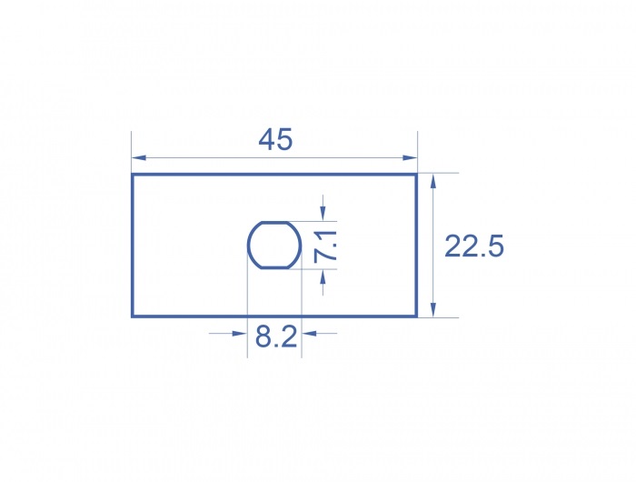 Delock 81365 Easy 45 45x22,5mm M8 csavarodásgátlós 10db-os kerek kivágású fehér modullemez
