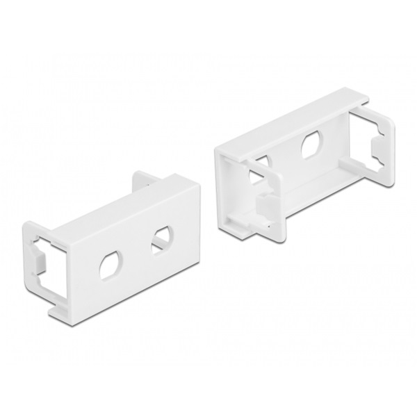 Delock 81366 Easy 45 45x22,5mm M8 csavarodásgátlós 10db-os dupla kerek kivágású fehér modullemez