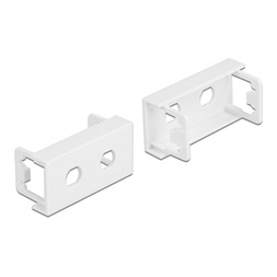 Delock 81366 Easy 45 45x22,5mm M8 csavarodásgátlós 10db-os dupla kerek kivágású fehér modullemez