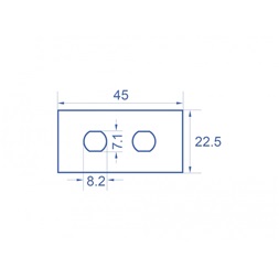 Delock 81366 Easy 45 45x22,5mm M8 csavarodásgátlós 10db-os dupla kerek kivágású fehér modullemez