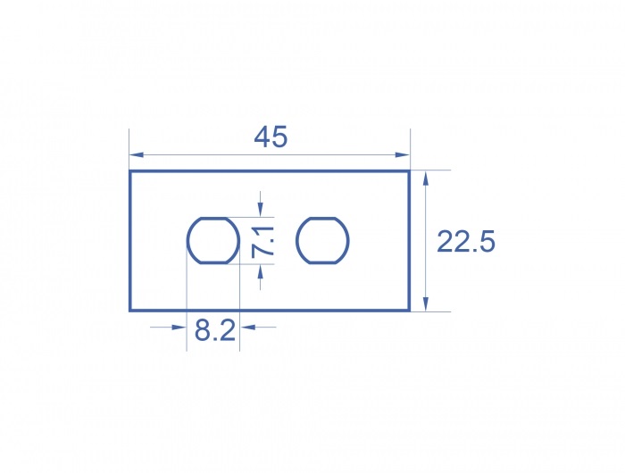 Delock 81366 Easy 45 45x22,5mm M8 csavarodásgátlós 10db-os dupla kerek kivágású fehér modullemez