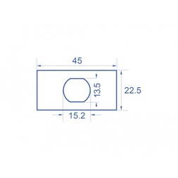 Delock 81367 Easy 45 45x22,5mm M15 csavarodásgátlós 10db-os kerek kivágású fehér modullemez