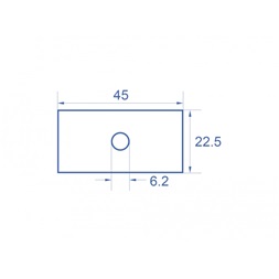 Delock 81368 Easy 45 45x22,5mm M6 10db-os kerek kivágású fehér modullemez