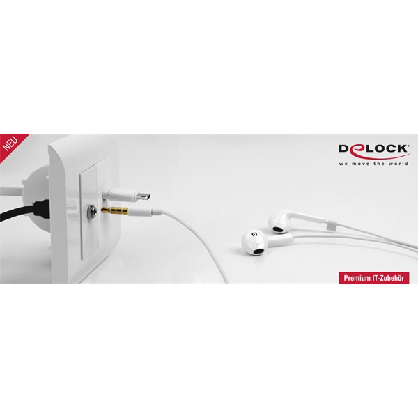Delock 81368 Easy 45 45x22,5mm M6 10db-os kerek kivágású fehér modullemez
