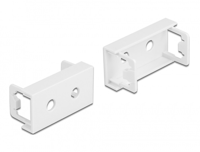 Delock 81369 Easy 45 45x22,5mm M6 10db-os dupla kerek kivágású fehér modullemez