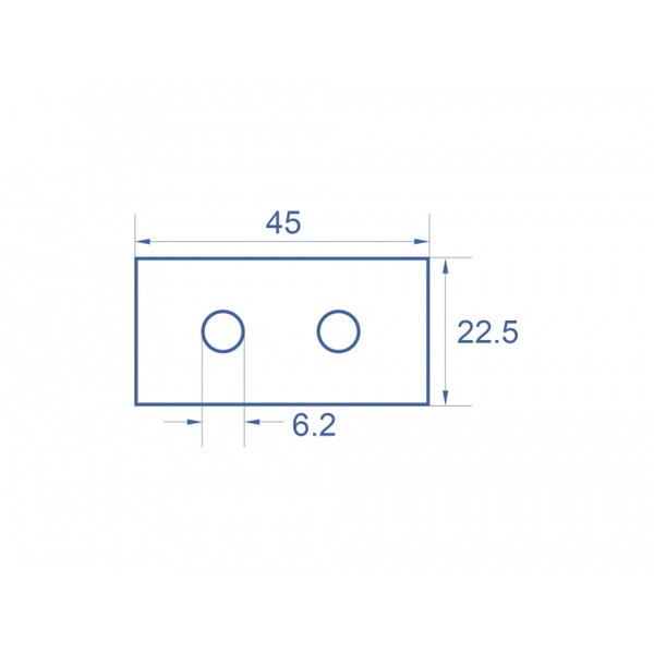 Delock 81369 Easy 45 45x22,5mm M6 10db-os dupla kerek kivágású fehér modullemez