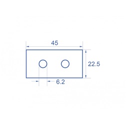 Delock 81369 Easy 45 45x22,5mm M6 10db-os dupla kerek kivágású fehér modullemez