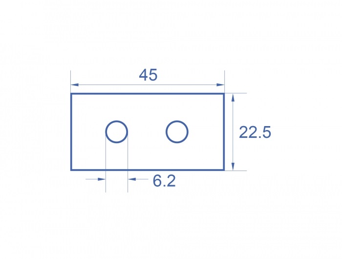 Delock 81369 Easy 45 45x22,5mm M6 10db-os dupla kerek kivágású fehér modullemez