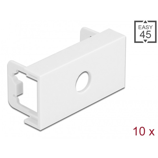 Delock 81370 Easy 45 45x22,5mm M8 10db-os kerek kivágású fehér modullemez