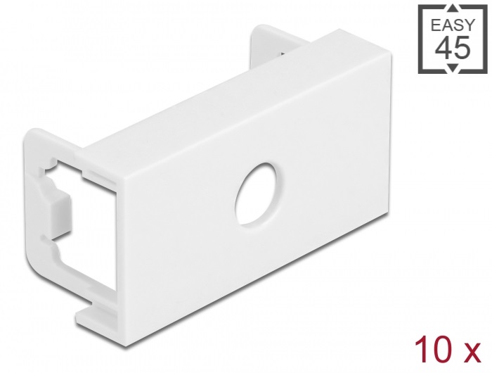 Delock 81370 Easy 45 45x22,5mm M8 10db-os kerek kivágású fehér modullemez