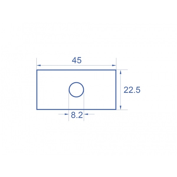 Delock 81370 Easy 45 45x22,5mm M8 10db-os kerek kivágású fehér modullemez
