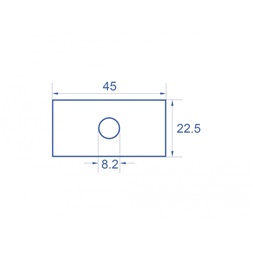 Delock 81370 Easy 45 45x22,5mm M8 10db-os kerek kivágású fehér modullemez