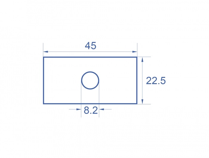 Delock 81370 Easy 45 45x22,5mm M8 10db-os kerek kivágású fehér modullemez