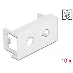 Delock 81371 Easy 45 45x22,5mm M8 10db-os dupla kerek kivágású fehér modullemez