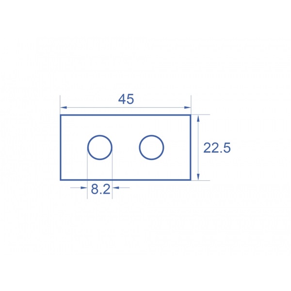 Delock 81371 Easy 45 45x22,5mm M8 10db-os dupla kerek kivágású fehér modullemez