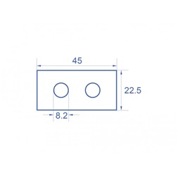 Delock 81371 Easy 45 45x22,5mm M8 10db-os dupla kerek kivágású fehér modullemez