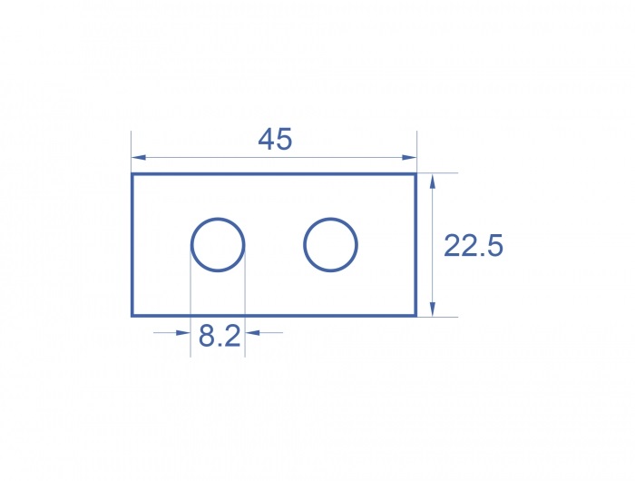 Delock 81371 Easy 45 45x22,5mm M8 10db-os dupla kerek kivágású fehér modullemez