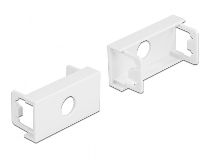 Delock 81372 Easy 45 45x22,5mm M10 10db-os kerek kivágású fehér modullemez