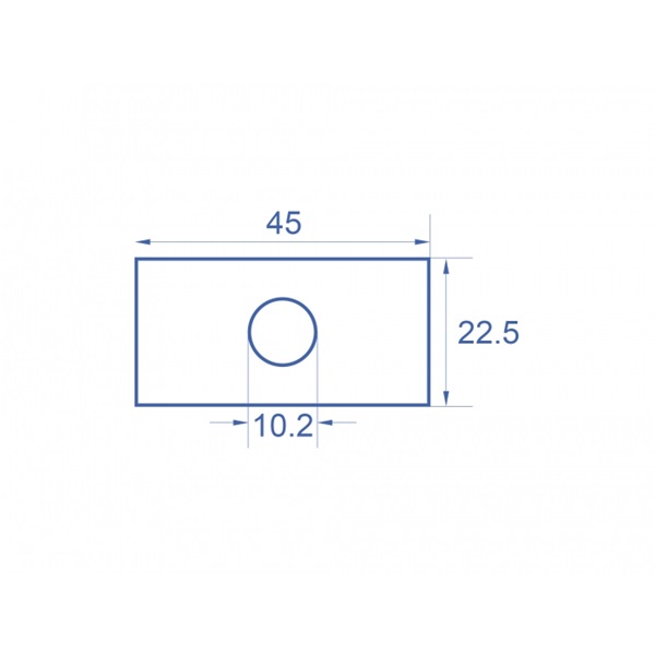 Delock 81372 Easy 45 45x22,5mm M10 10db-os kerek kivágású fehér modullemez