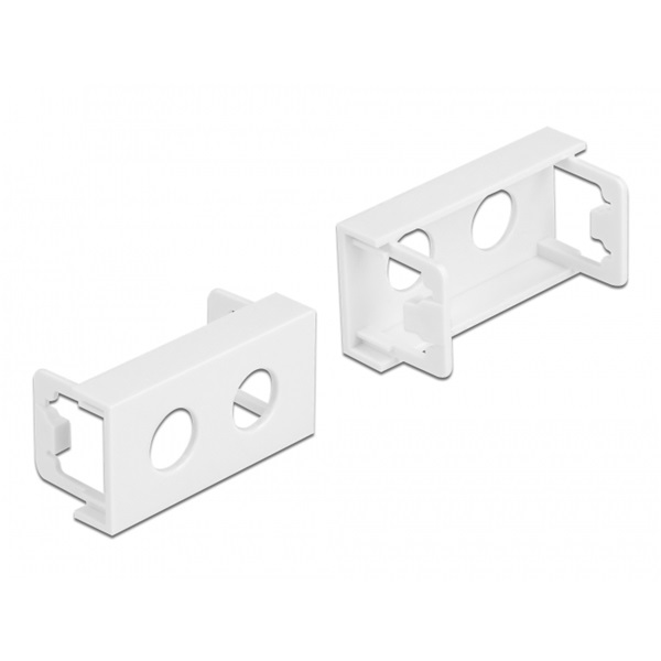 Delock 81373 Easy 45 45x22,5mm M10 10db-os dupla kerek kivágású fehér modullemez