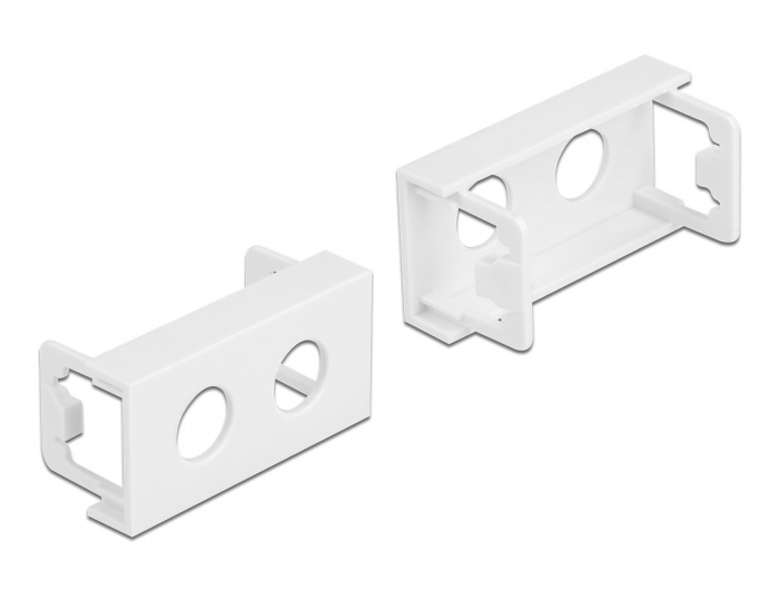Delock 81373 Easy 45 45x22,5mm M10 10db-os dupla kerek kivágású fehér modullemez