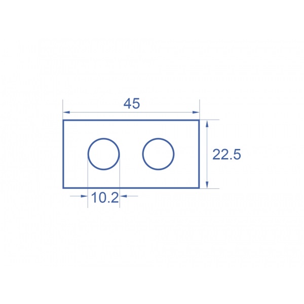 Delock 81373 Easy 45 45x22,5mm M10 10db-os dupla kerek kivágású fehér modullemez