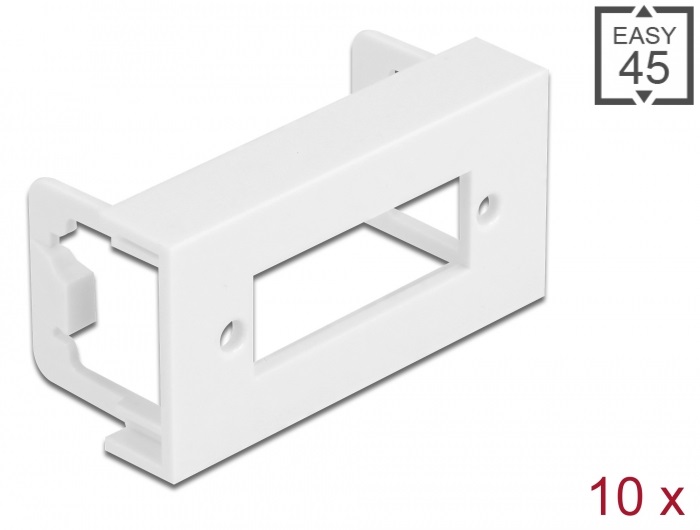 Delock 81374 Easy 45 45x22,5 mm 10db-os SC Duplex téglalap kivágású modullemez