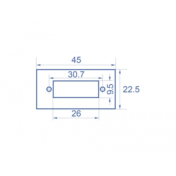 Delock 81374 Easy 45 45x22,5 mm 10db-os SC Duplex téglalap kivágású modullemez