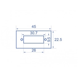 Delock 81374 Easy 45 45x22,5 mm 10db-os SC Duplex téglalap kivágású modullemez