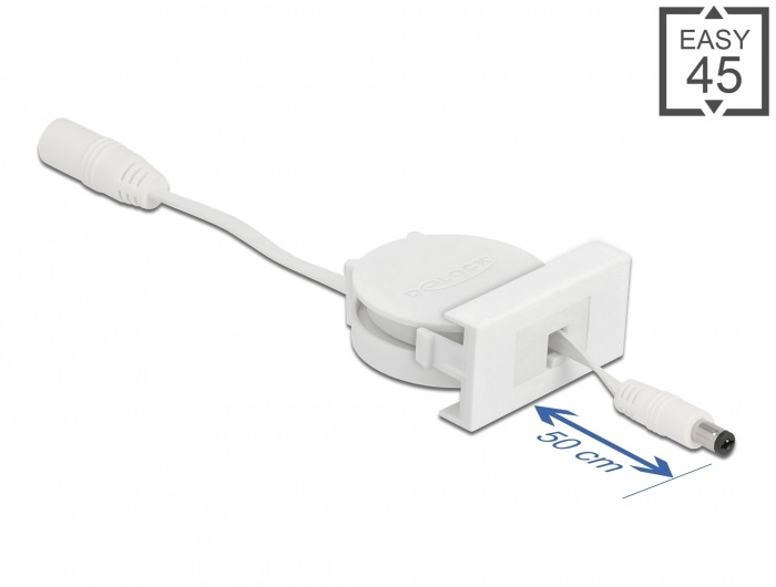Delock 81377 Easy 45 DC 5,5x2,1mm anya/apa behúzható kábel