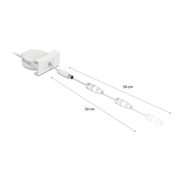 Delock 81377 Easy 45 DC 5,5x2,1mm anya/apa behúzható kábel