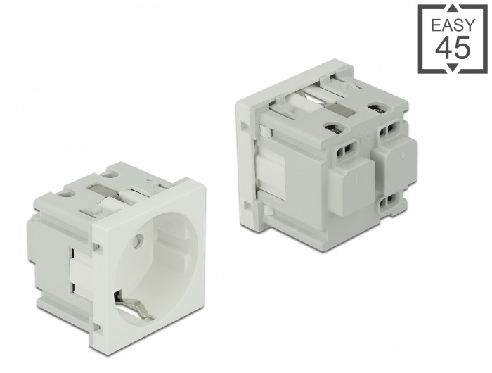 Delock 81392 Easy 45 45x45mm földelt hálózati csatlakozóaljzat
