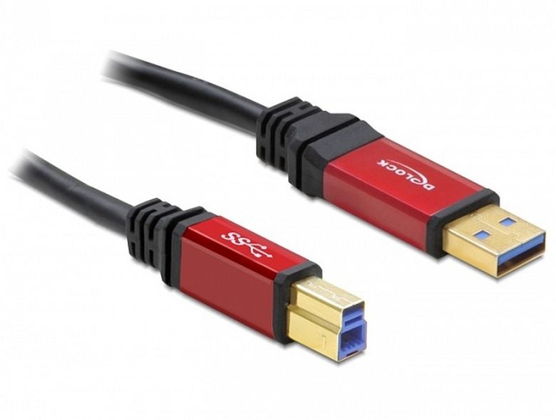 Delock 82757 2m USB 3.0 A/B apa-apa prémium kábel