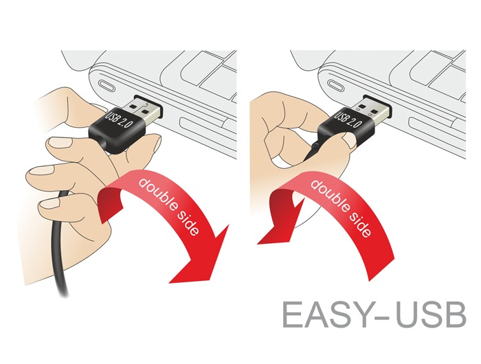 Delock 83359 EASY-USB 2.0-A apa > USB-B apa 2m kábel