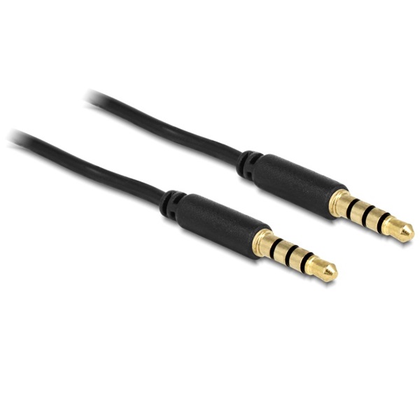 Delock 83436 3.5 mm 4 pin plug > plug 2 m sztereó kábel