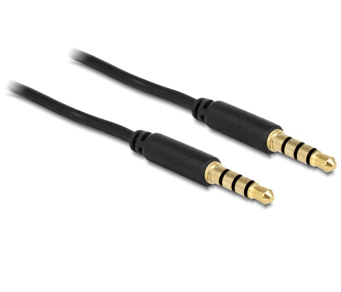 Delock 83436 3.5 mm 4 pin plug > plug 2 m sztereó kábel