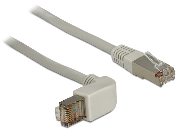 Delock 83524 0,5m RJ45 Cat.6 SSTP szögletes/egyenes kábel