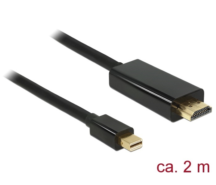 Delock 83699 2 méter  High Speed mini Displayport apa > HDMI apa 4K kábel