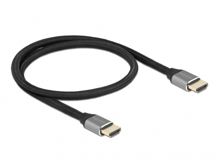 Delock 83994 50cm Ultra nagy sebességű HDMI 48Gbps 8K 60Hz szürke kábel