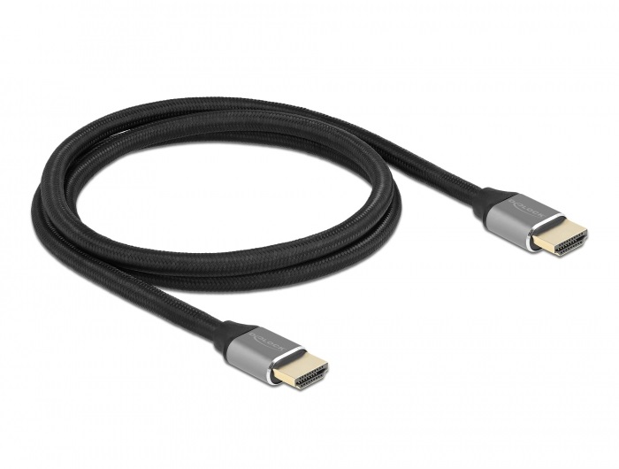 Delock 83995 1m Ultra nagy sebességű HDMI 48Gbps 8K 60Hz szürke kábel