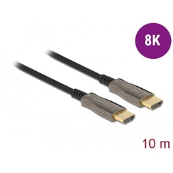 Delock 84034 aktív optikai HDMI apa > apa 8K 60Hz 10m összekötő kábel