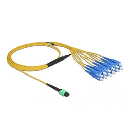 Delock 84871 2m Single-mode MPO anya - 12xSC Simplex apa 9/125µm optikai szálkábel