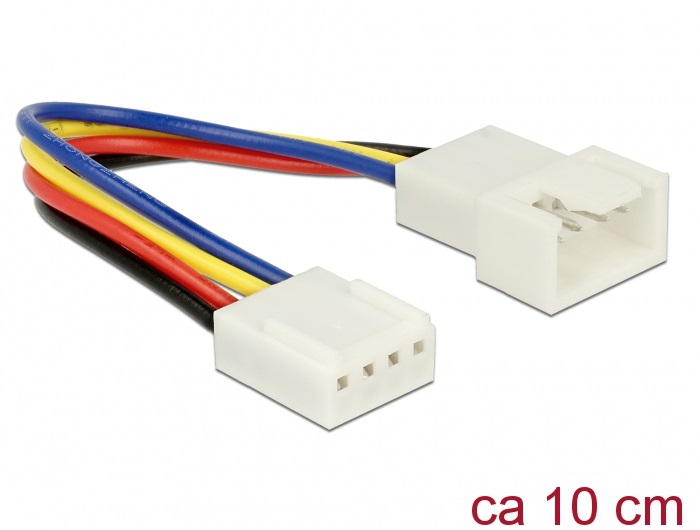 Delock 85360 10cm PWM hűtőventillátor 4-tűs hosszabbító kábel