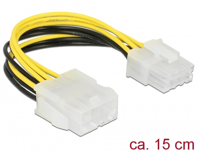 Delock 85451 15cm 8 érintkezos EPS apa-anya bővítőkábel