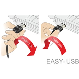 Delock 85553 EASY-USB 2.0-A > USB-B apa/apa 5m fekete kábel