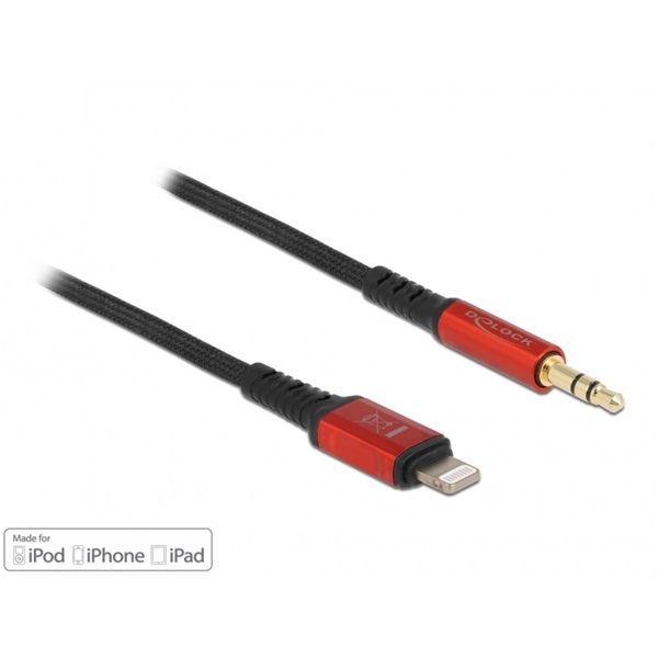 Delock 86586 50cm 8 tűs Lightning apa - 3,5mm jack apa kábel