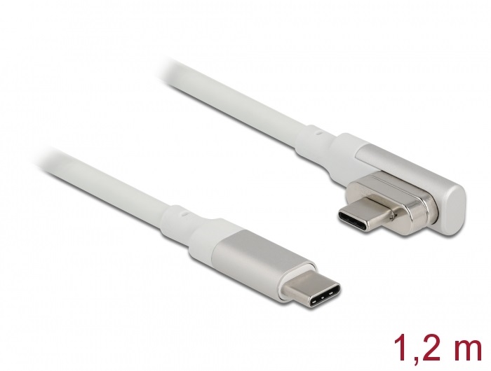 Delock 86703 1,2m Thunderbolt 3 USB-C 4K 60Hz apa - apa hajlított mágneses kábel