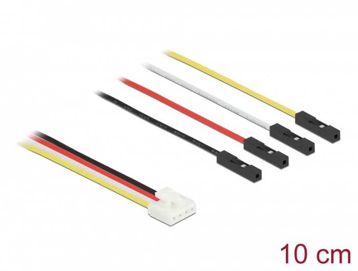 Delock 86948 10cm IOT Grove 4 tűs apa - 4xJumper anya Arduino lapokhoz átalakító kábel