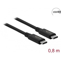 Delock 86979 80cm USB4 40Gbps koaxiális kábel