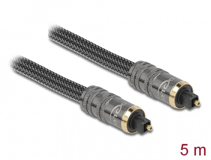 Delock 86986 5m sztenderd TOSLINK apa - apa kábel
